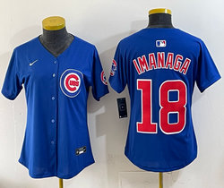 Women's Nike Chicago Cubs #18 Shota Imanaga Blue Authentic stitched MLB jersey