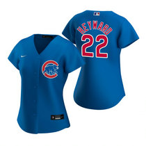 Women's Nike Chicago Cubs #22 Jason Heyward Blue Game Authentic Stitched MLB Jersey