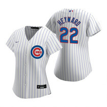 Women's Nike Chicago Cubs #22 Jason Heyward White Game Authentic Stitched MLB Jersey