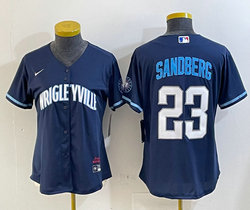 Women's Nike Chicago Cubs #23 Ryne Sandberg Blue City Authentic Stitched MLB jersey