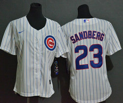 Women's Nike Chicago Cubs #23 Ryne Sandberg White Authentic Stitched MLB jersey