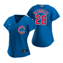 Women's Nike Chicago Cubs #28 Kyle Hendricks Blue Game Authentic Stitched MLB Jersey