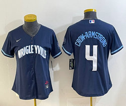 Women's Nike Chicago Cubs #4 Pete Crow-Armstrong Blue City MLB Jersey