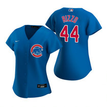 Women's Nike Chicago Cubs #44 Anthony Rizzo Blue Game Authentic Stitched MLB Jersey