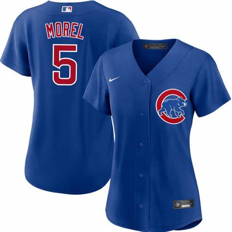 Women's Nike Chicago Cubs #5 Christopher Morel Chicago Blue Game Stitched MLB Jersey