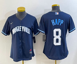 Women's Nike Chicago Cubs #8 Ian Happ Navy Blue City Authentic Stitched MLB jersey