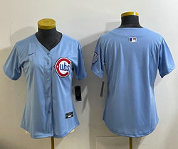 Women's Nike Chicago Cubs Blank 2024-25 Blue 2nd Stitched Baseball Jersey