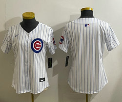Women's Nike Chicago Cubs Blank-Armstrong White Authentic Stitched MLB Jersey