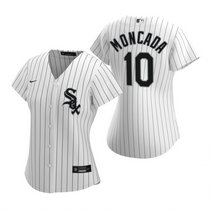 Women's Nike Chicago White Sox #10 Yoan Moncada White Authentic Stitched MLB Jersey