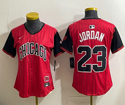 Women's Nike Chicago White Sox #23 Michael Jordan Red City MLB Jersey