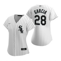 Women's Nike Chicago White Sox #28 Leury Garcia White Authentic Stitched MLB Jersey