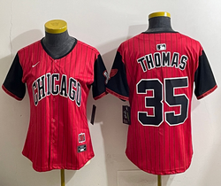 Women's Nike Chicago White Sox #35 Frank Thomas Red City MLB Jersey