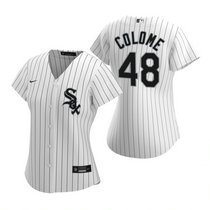 Women's Nike Chicago White Sox #48 Alex Colome White Authentic Stitched MLB Jersey
