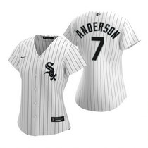 Women's Nike Chicago White Sox #7 Tim Anderson White Authentic Stitched MLB Jersey