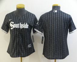Women's Nike Chicago White Sox Blank Black 2021 City Game Authentic Stitched MLB Jersey