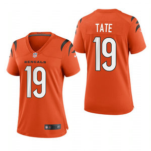 Women's Nike Cincinnati Bengals #19 Auden Tate Orange 2021 Vapor Untouchable Jersey