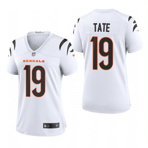 Women's Nike Cincinnati Bengals #19 Auden Tate White 2021 Vapor Untouchable Jersey