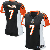 Women's Nike Cincinnati Bengals #7 Boomer Esiason Black Authentic Stitched NFL Jersey