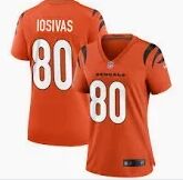 Women's Nike Cincinnati Bengals #80 Andrei Iosivas orange Vapor Untouchable Authentic Stitched NFL Jersey