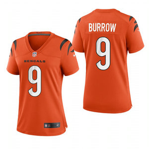 Women's Nike Cincinnati Bengals #9 Joe Burrow Orange 2021 Vapor Untouchable Jersey
