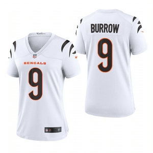 Women's Nike Cincinnati Bengals #9 Joe Burrow White 2021 Vapor Untouchable Jersey