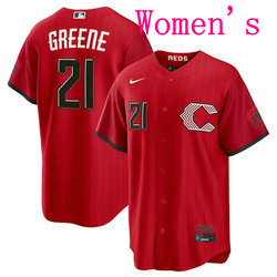 Women's Nike Cincinnati Reds #21 Hunter Greene Red 2026 City MLB Jersey