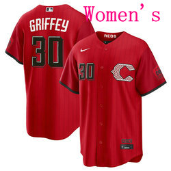 Women's Nike Cincinnati Reds #30 Will Benson Red 2026 City MLB Jersey