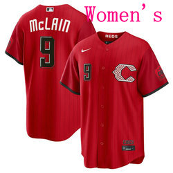 Women's Nike Cincinnati Reds #9 Matt McLain Red 2026 City MLB Jersey