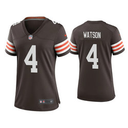 Women's Nike Cleveland Browns #4 Deshaun Watson Brown Vapor Untouchable Authentic stitched NFL jersey