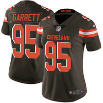Women's Nike Cleveland Browns #95 Myles Garrett Browns Vapor Untouchable Authentic Stitched NFL Jersey