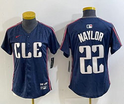 Women's Nike Cleveland Indians #22 Josh Naylor 2024 City Authentic Stitched MLB Jersey
