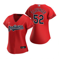 Women's Nike Cleveland Indians #52 Mike Clevinger Red Game Authentic Stitched MLB Jersey