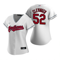 Women's Nike Cleveland Indians #52 Mike Clevinger White Game Authentic Stitched MLB Jersey