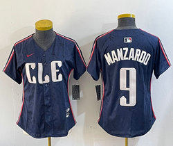 Women's Nike Cleveland Indians #9 Kyle Manzardo 2024 City Authentic Stitched MLB Jersey