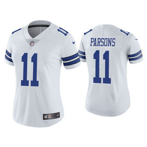 Women's Nike Dallas Cowboys #11 Micah Parsons White 2021 NFL Draft Vapor Untouchable Limited Jersey