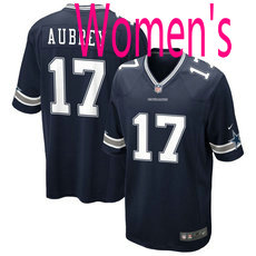 Women's Nike Dallas Cowboys #17 Brandon Aubrey Blue nfl jersey