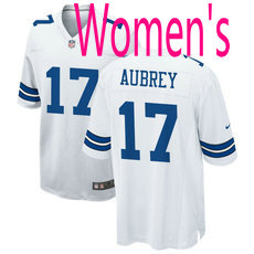 Women's Nike Dallas Cowboys #17 Brandon Aubrey white nfl jersey