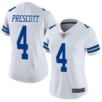 Women's Nike Dallas Cowboys #4 Dak Prescott White Vapor Untouchable Authentic Stitched NFL Jersey