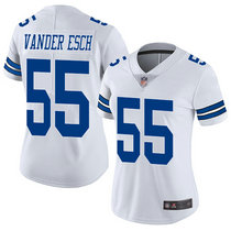 Women's Nike Dallas Cowboys #55 Leighton Vander Esch White Thanksgiving Vapor Untouchable Limited Authentic Stitched NFL Jersey