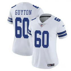 Women's Nike Dallas Cowboys #60 Tyler Guyton White 2024 Draft Vapor Untouchable Football Jersey