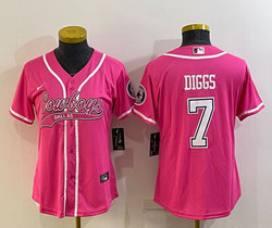 Women's Nike Dallas Cowboys #7 Trevon Diggs Pink Joint Authentic Stitched baseball jersey