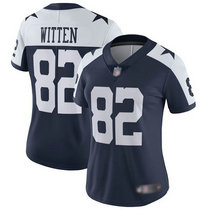 Women's Nike Dallas Cowboys #82 Jason Witten Blue Thanksgiving Vapor Untouchable Authentic Stitched NFL Jersey