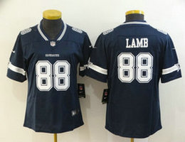 Women's Nike Dallas Cowboys #88 CeeDee Lamb Blue Vapor Untouchable Authentic Stitched NFL Jersey