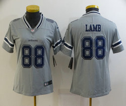 Women's Nike Dallas Cowboys #88 CeeDee Lamb Grey Inverted Legend Vapor Untouchable NFL jersey