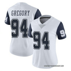 Women's Nike Dallas Cowboys #94 Randy Gregory White Rush Authentic Stitched NFL Jersey