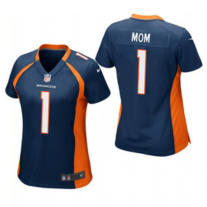 Women's Nike Denver Broncos #1 Dad Blue 2021 Mother's Day Authentic Stitched NFL Jersey