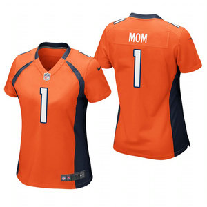Women's Nike Denver Broncos #1 Dad Orange 2021 Mother's Day Authentic Stitched NFL Jersey