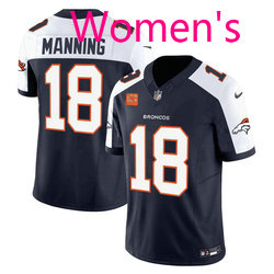 Women's Nike Denver Broncos #18 Peyton Manning Navy Fashion NFL jersey