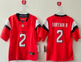 Women's Nike Denver Broncos #2 Pat Surtain II Orange Stitched NFL Jersey