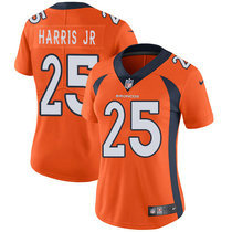 Women's Nike Denver Broncos #25 Chris Harris Jr Orange Vapor Untouchable Authentic Stitched NFL Jersey